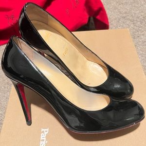 Christian Louboutin Simple Pump 100 black patent 38.5/8